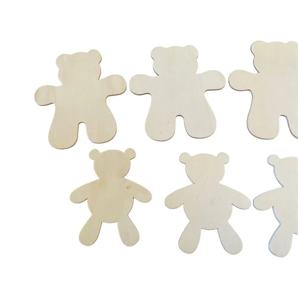 Lot Of 23 Craft Supplies Gift Box Teddy Bear Wooden Plaques Cord Necklace Kit